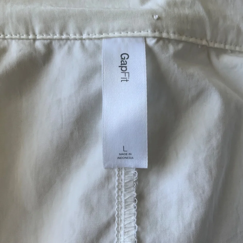 GapFit White Lightweight Outdoor Wind Rain Hooded Jacket size L - Picture 8 of 11